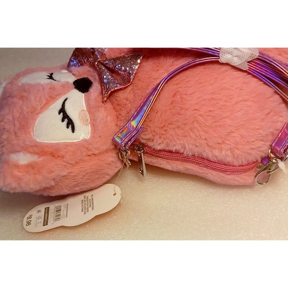 Girl’s Wonder Nation Kitty Koala Critter Stuffed Animal Plush Pink Purse NWT - Picture 4 of 8